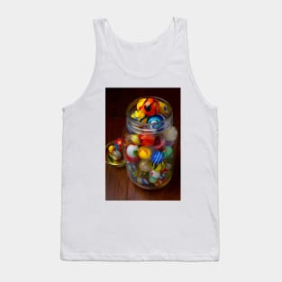 Old Jar Full Of Childhood Marbles Tank Top